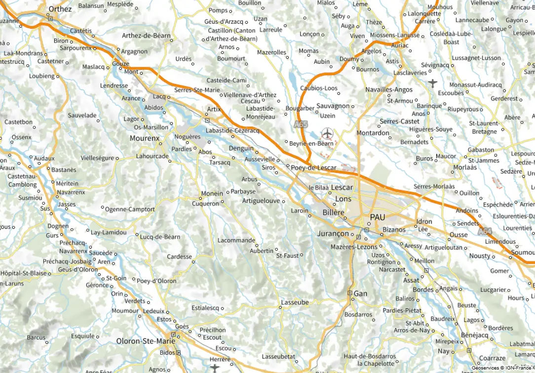 Béarn carte du béarn